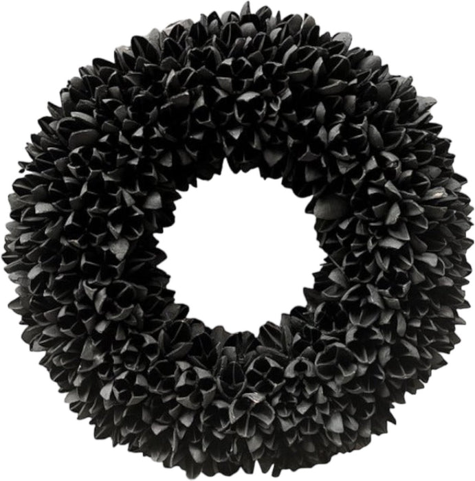 Dekokranz Schwarz 30cm