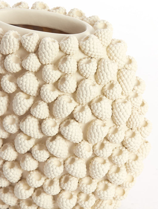Dekovase Raspberry Creme Kunststoff H30cm