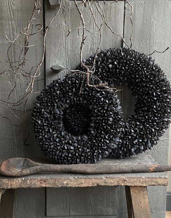 Dekokranz Schwarz 30cm