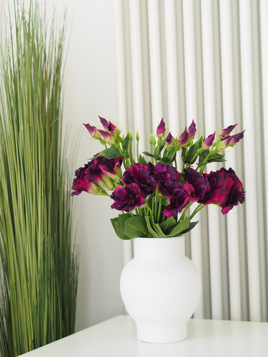 Kunstblumen Eustoma 12 Stiele