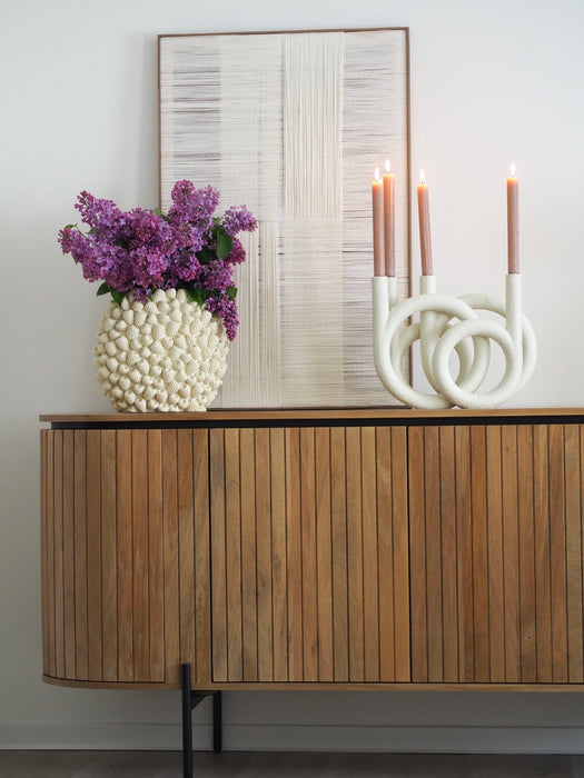 Kerzenhalter für Stabkerzen H30cm Creme