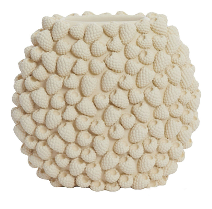 Dekovase Raspberry Creme Kunststoff H30cm
