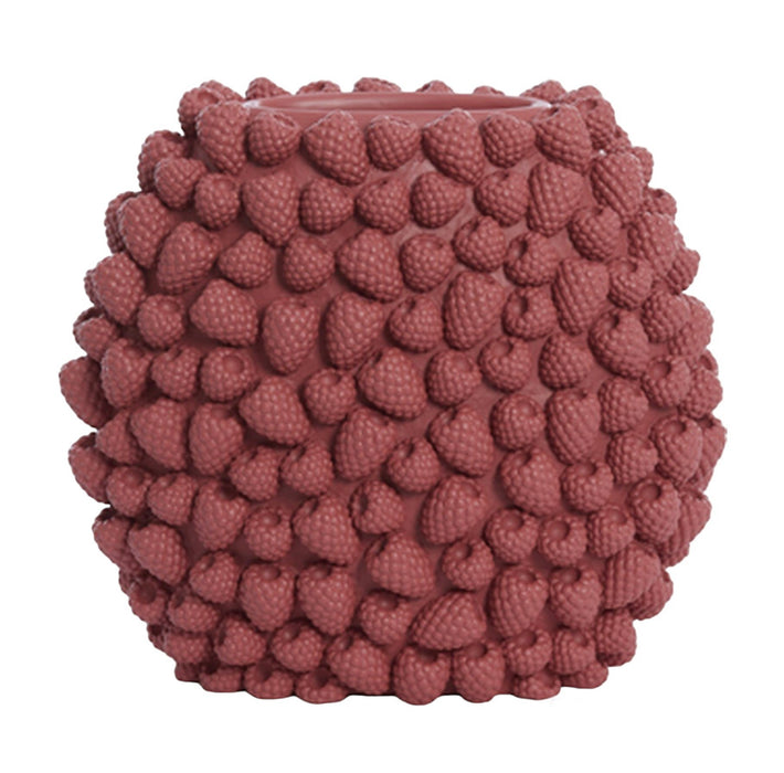 Dekovase Raspberry Weinrot Kunststoff H30cm