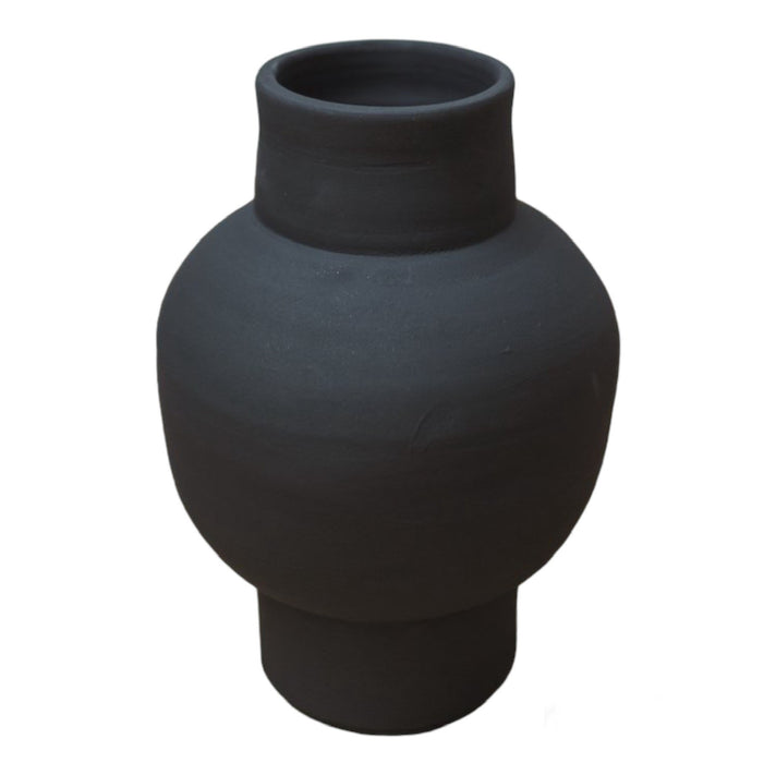 Keramikvase Matt Schwarz H23cm