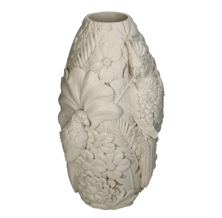 Dekovase Bird Creme Kunststoff H30cm